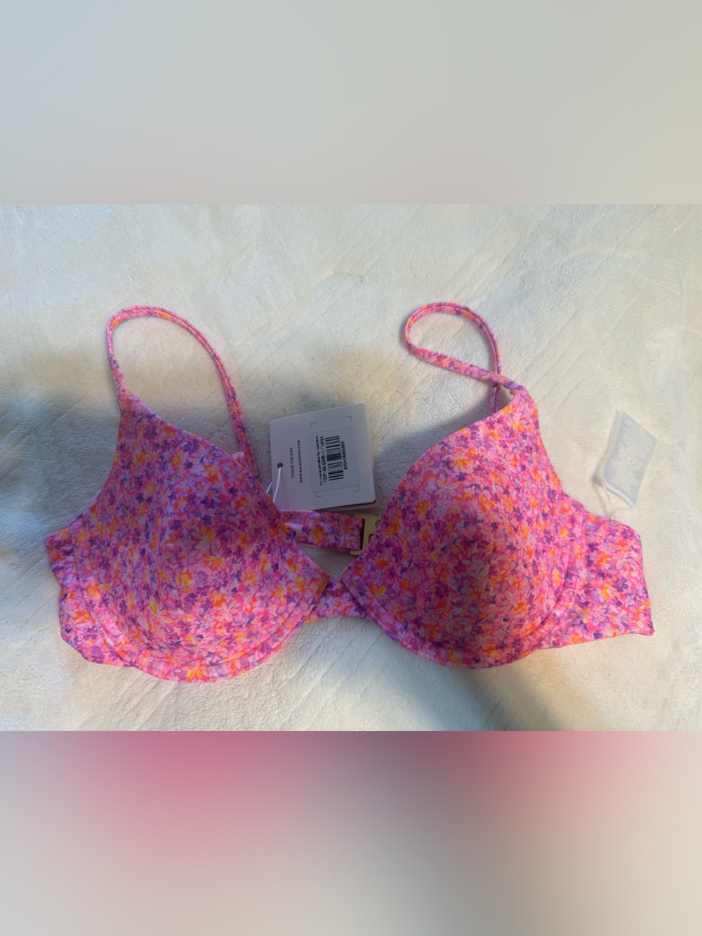 Kulani Kinis Pink Floral women’s Swim Bikini Top